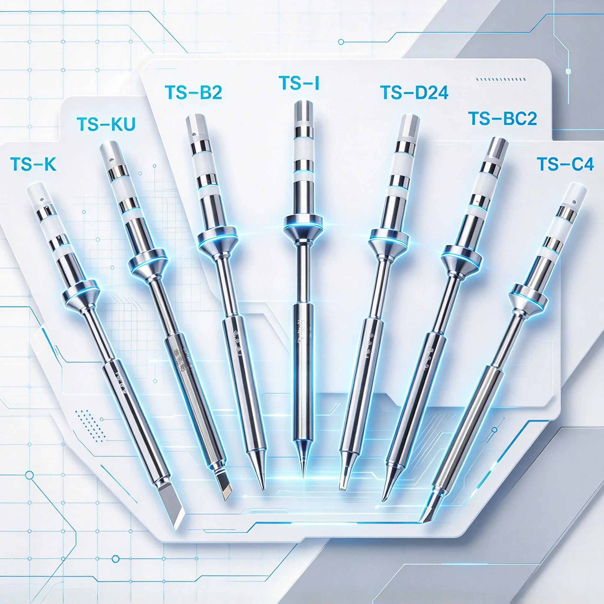 Original TS100 TS101 Electric Soldering Iron Tip Replacement TS Series Tips Welding Tools Accessories TS-B2/I/BC2/D24/KU/C4/K