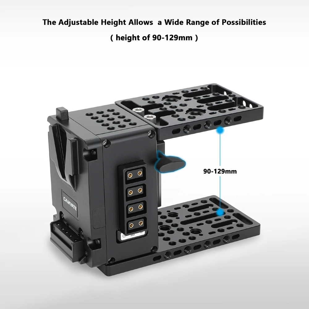 CAMVATE Camera Cage Expansion Module Cineback Height-Adjustable from 2.5 to 5.8inch With Top Bottom Cheese Plate