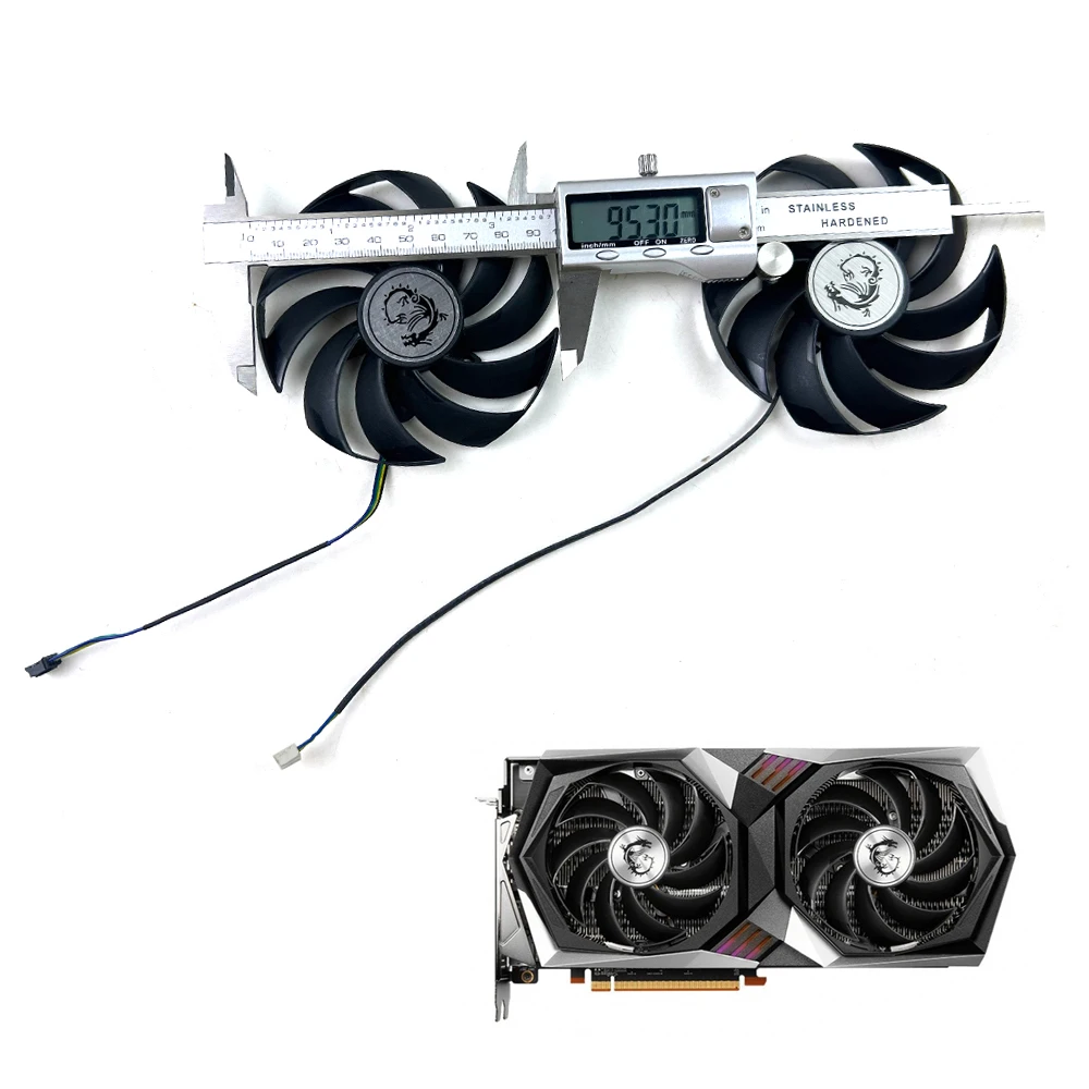 NEW Cooling Fan 95mm 4pin PLD10010S12HH RTX3060 TI GPU FAN For MSI RTX 3060 Radeon RX 6700 XT Gaming X video card fans