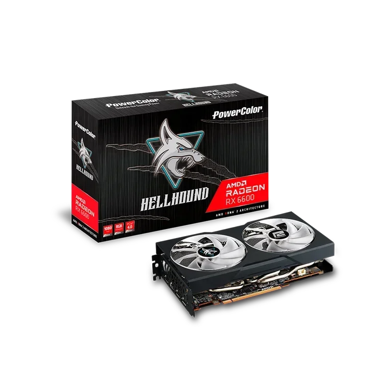 

New Stock Gaming Graphics Cards PowerColor RX6600 Hellhound Sealed Package For Gaming Desktop RX 6600