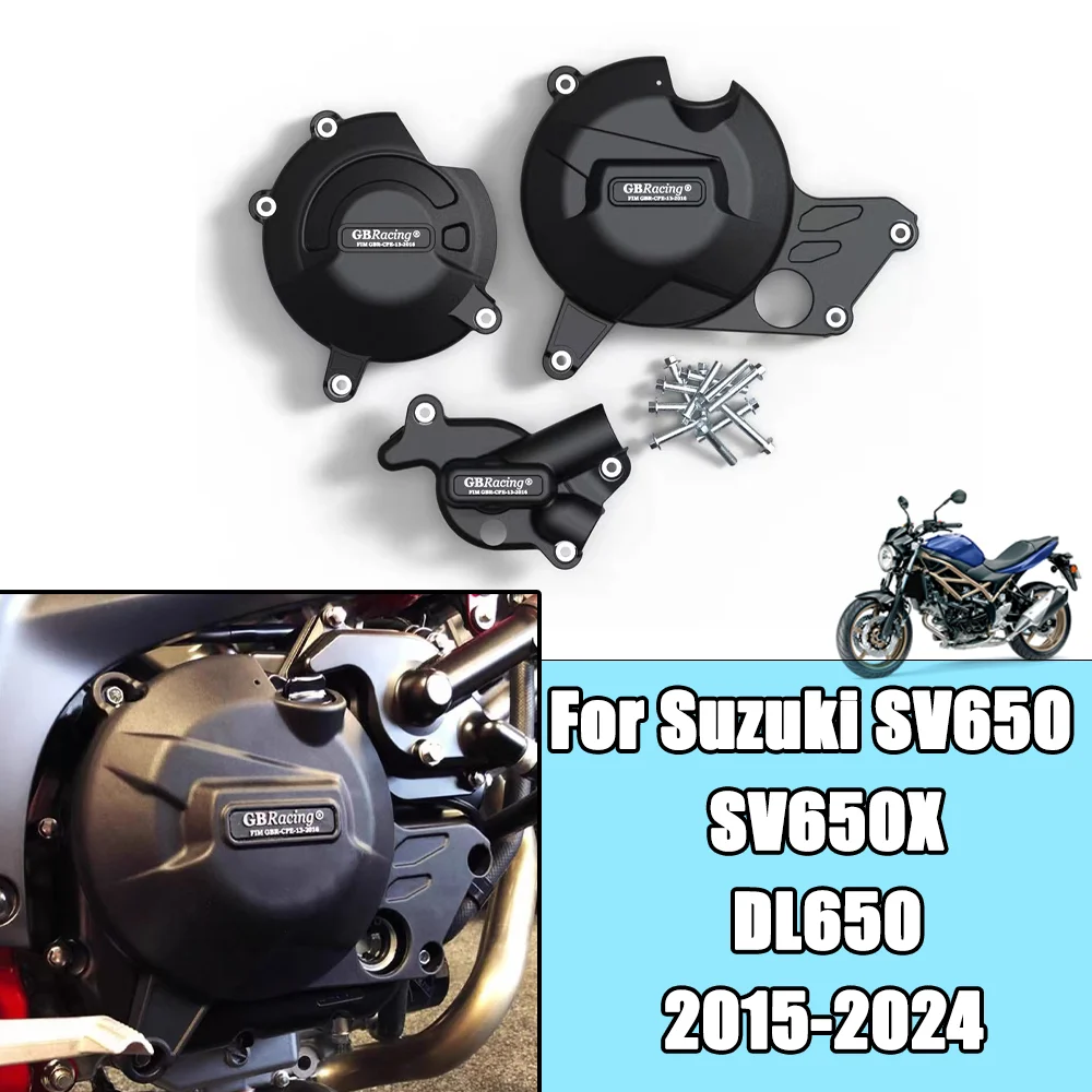 Protection DL650 V-Strom 2017-2023&SV650 X 2018-2023Engine Cover Motorcycle Protection Cover Protective Case Set