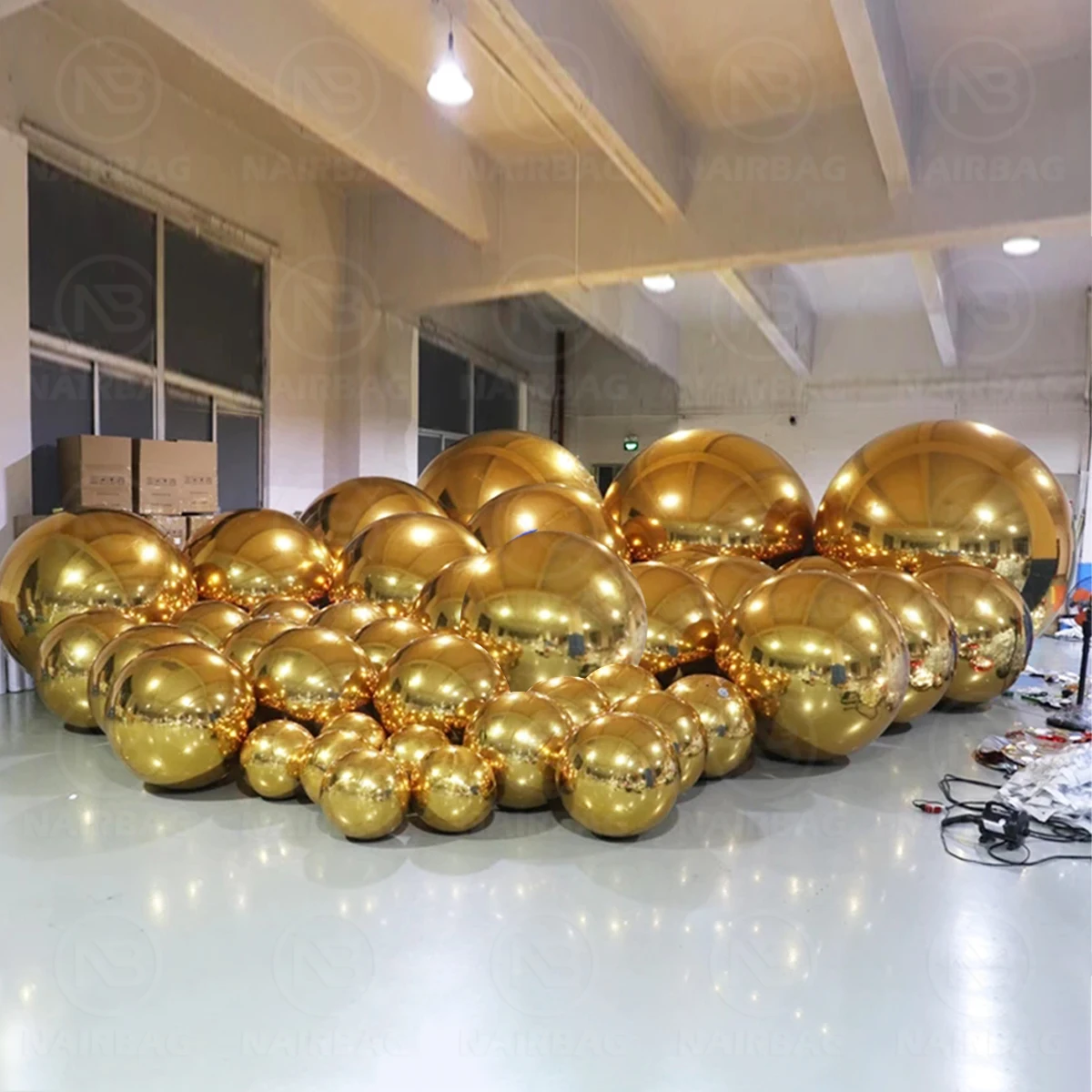 Boules de miroir gonflables sphère PVC grand ballon de miroir réfléchissant grande boule brillante pour Disco noël fête de mariage événements décor