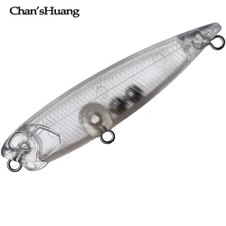 Chan’sHuang 20PCS Unpainted Blanks Bait 65mm 4.2g Floating Topwater Rattle Pencil DIY Handmade Artificial Fishing Lure Tackle