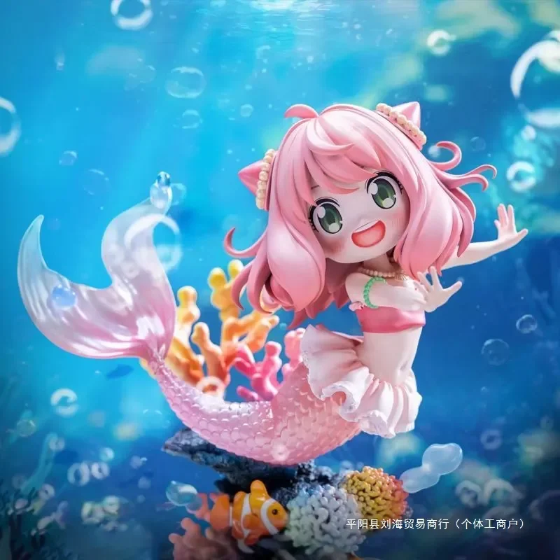 

Spy×Family Series Anya Forger Cos Deep Sea Mermaid Q Version Figure Toys Collect Decoration Anime Peripheral Birthday Gifts
