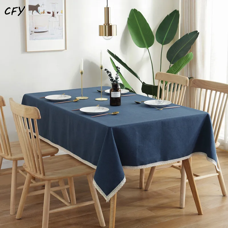 

Cotton Linen Solid Color Waterproof Tablecloth Rectangular Table Cloth Kitchen Table Map Towel Tablecloth Christmas Decoration