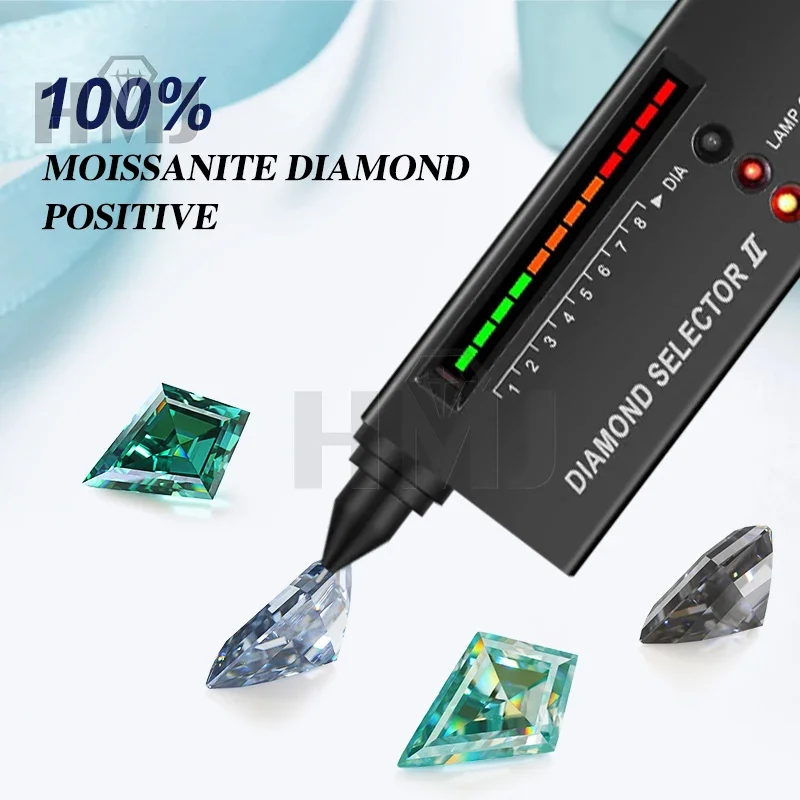 HMJ Loose Moissanites Stones Kite Cut Top Quality Gray /Green /Black /Sky Blue / D Color Gemstone Lab Grown Moissanite Diamonds