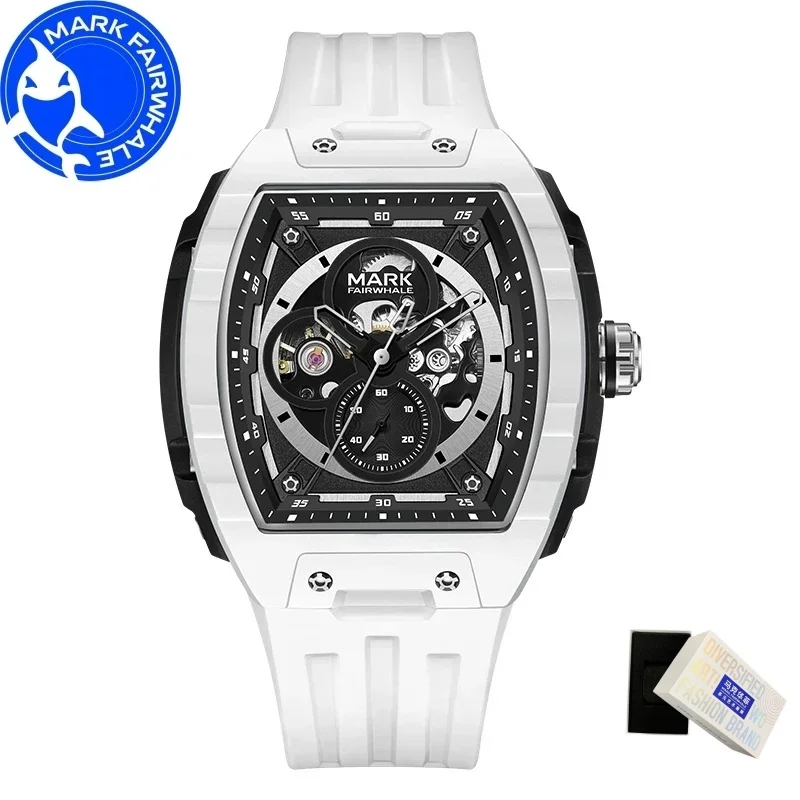 

MARK FAIRWHALE Mechanical Watch Tonneau Tourbillon Ultra Light Man Watch Waterproof Luminous Automatic Movement Watches for Man