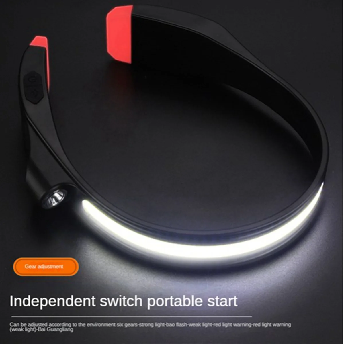 Hanging Neck Headlight,Outdoor COB High-Light Night Fishing Headlight, Type-C Rechargeable Night Riding Sensor Headlight