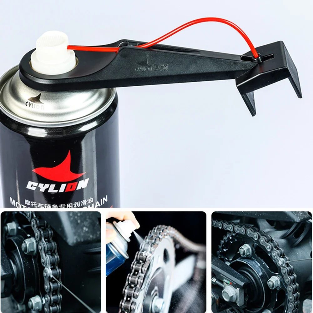 

1/2PCS Motorcycle Chain Oiler Spray Lube Oiler Tool Mess-Free Chain Wax Chain Cleaner Attachment Chain Oil Applicator