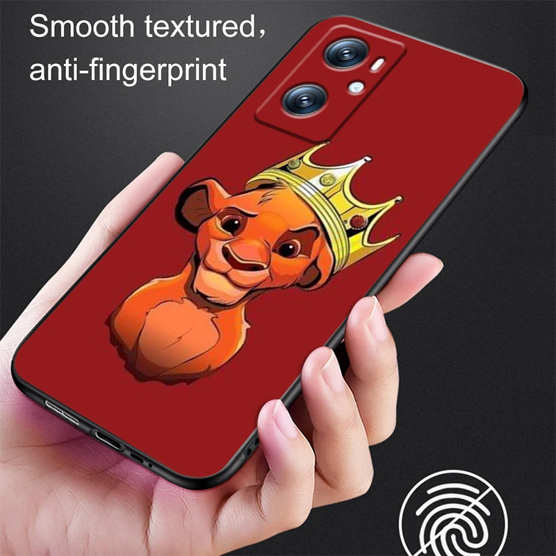 Disney Anime The Lion King For OPPO Find X6 X5 X3 A54S A5 A94 A16 A53S A57 A74 A72 A96 A9 A98 A78 5G Black Phone Case