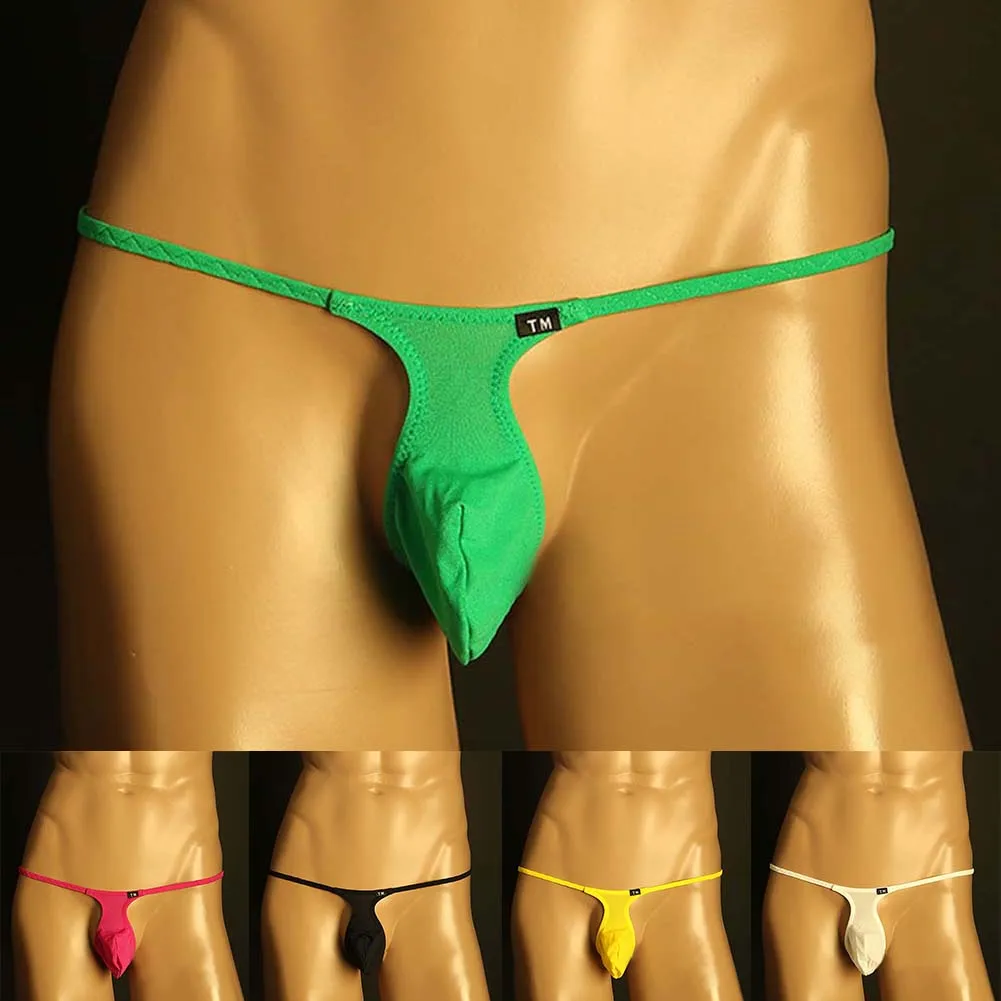 

Low Waist Thongs Ice Silk Thong Panties For Daily Use Brand New Condition For Everyday Wear Front Bulge Pouch Underwear