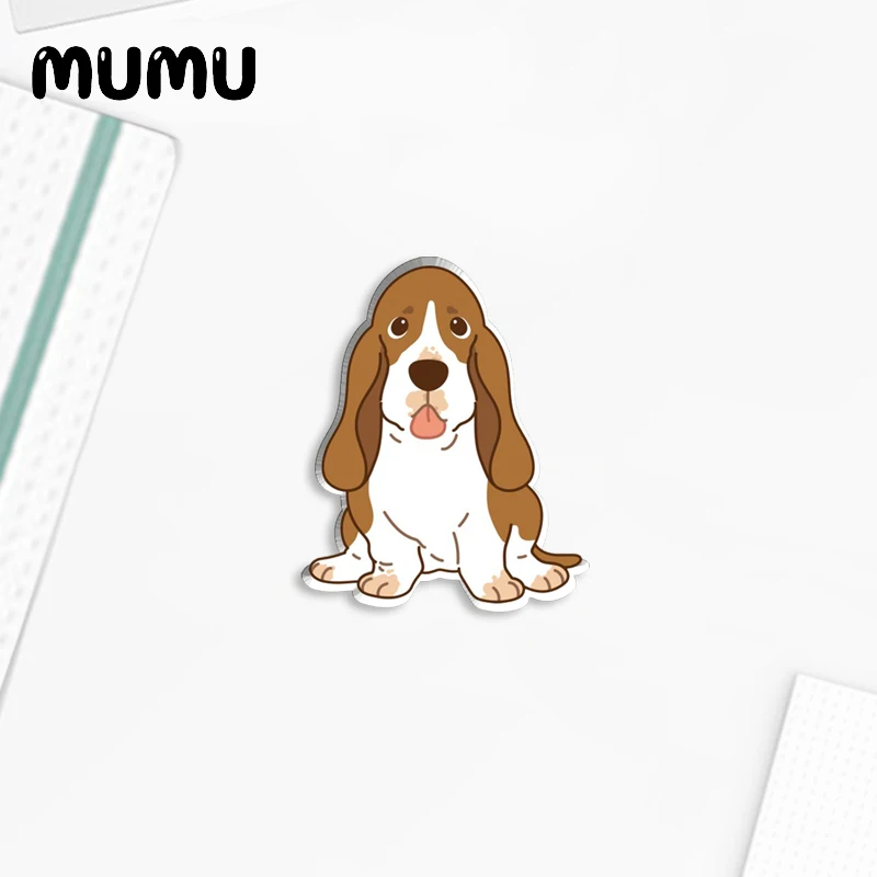 2024 New Basset Hound Lapel Pin Cute Dog Acrylic Brooches Handmade Epoxy Jewelry Shirt Bag Badge