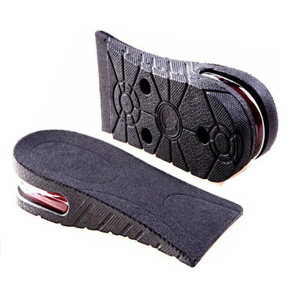 

1Pair New PVC Elevated Insole Multilayer Black Half Cushion Removable Adjustable Invisible Inner Insole Summer