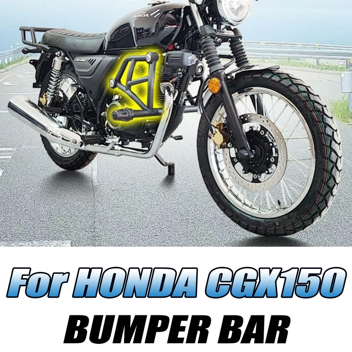 Fit For HONDA CGX150 CGX-150 Motorcycle bumper modification with thickened anti fall bumper anti-collision bumper