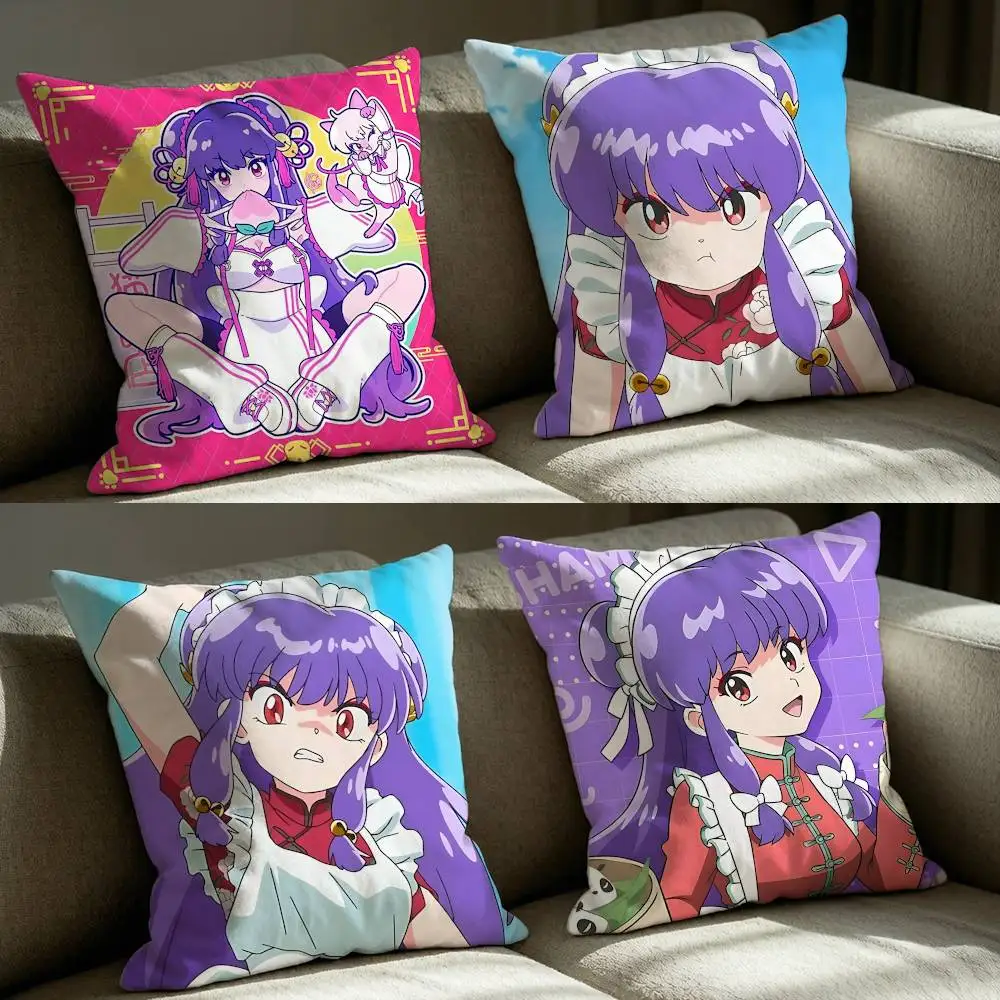 Cat Girl S-Shampoo R-Ranma-1-2  Square Sofa Pillow Cover Solid Color Living Room Home Decor Cushion Case
