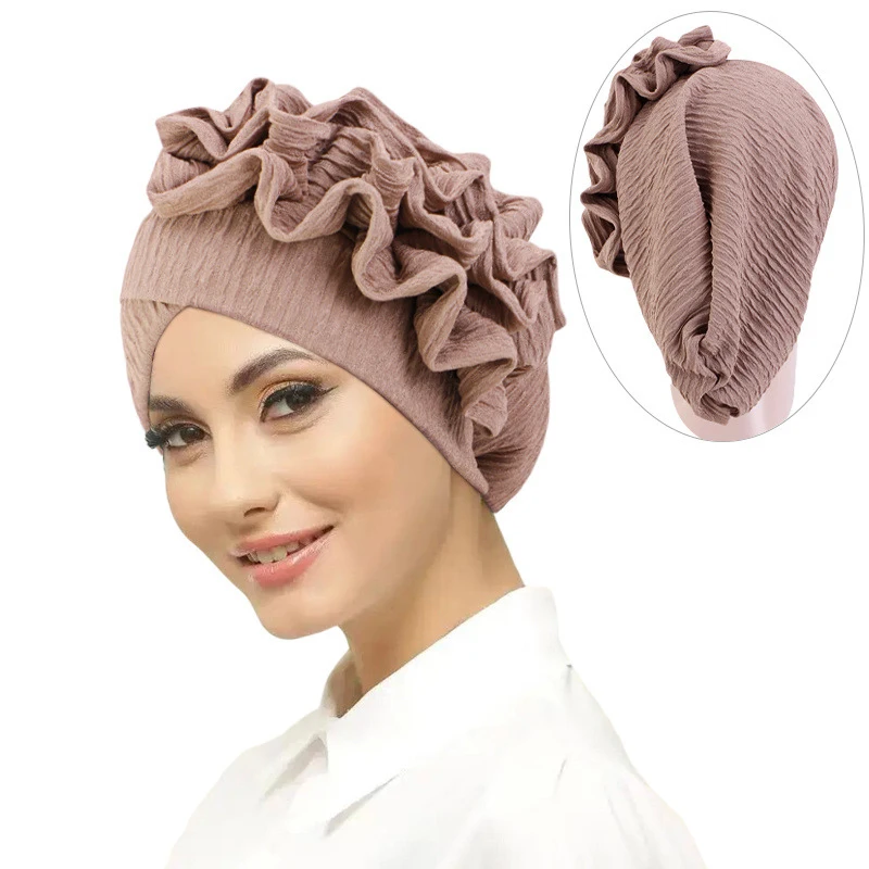 New Muslim Hijab Women Caps Flower Lace Turban Muslim women hijab Bonnet Baggy Strech kebaya Islam Underscarf Hijabs femme Mujer