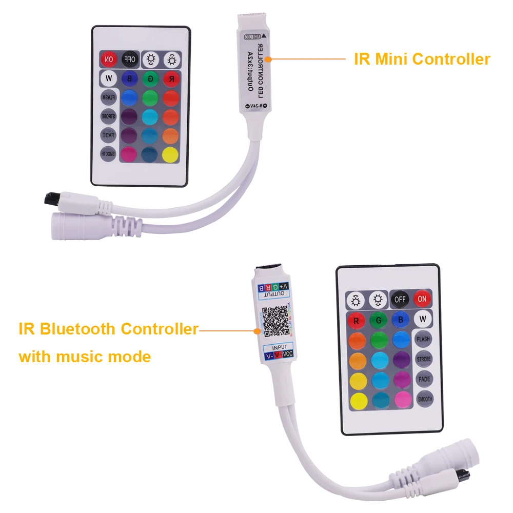 24V LED Light 5050 RGB LED Strip Bluetooth IR Remote Control Flexible Tape Diode 5M 10M 15M 20M RGB String Indoor Lighting