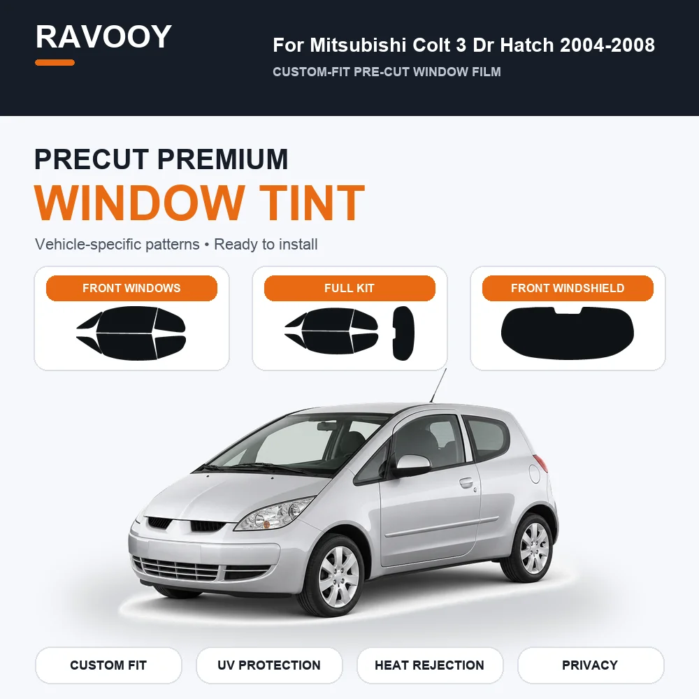 premium-precut-window-tint-kit-front-rear-windows-rear-windshield-for-mitsubishi-colt-3-dr-hatch-2004-2008-nano-ceramic-film