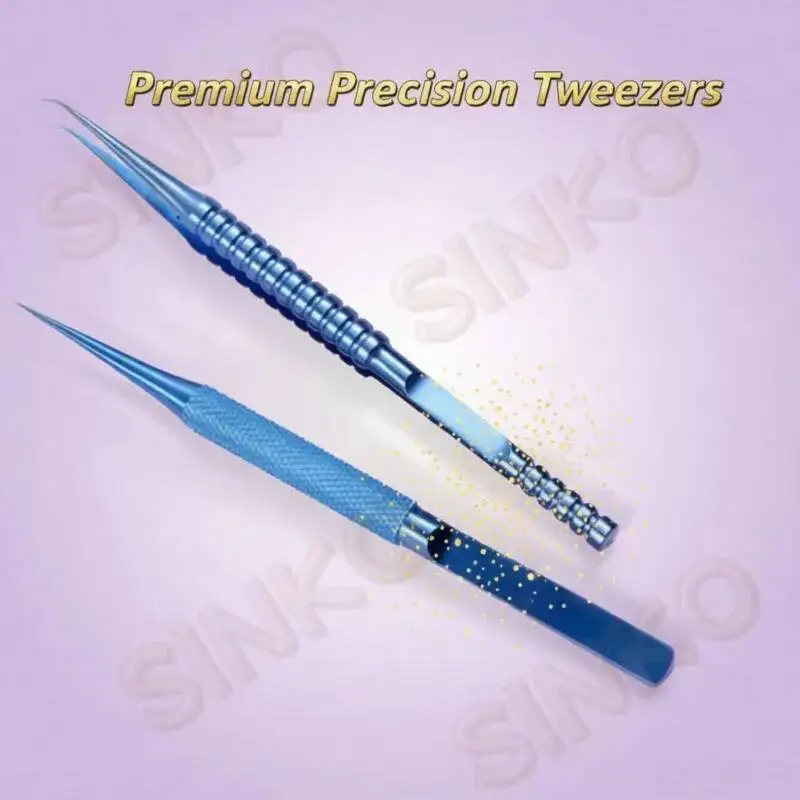 Titanium Alloy Tweezer HRC42 Fine Sharp Tip Anti Static Anti Slip ESD Safe Embossed Handle for Phone Repair Precision Instrument