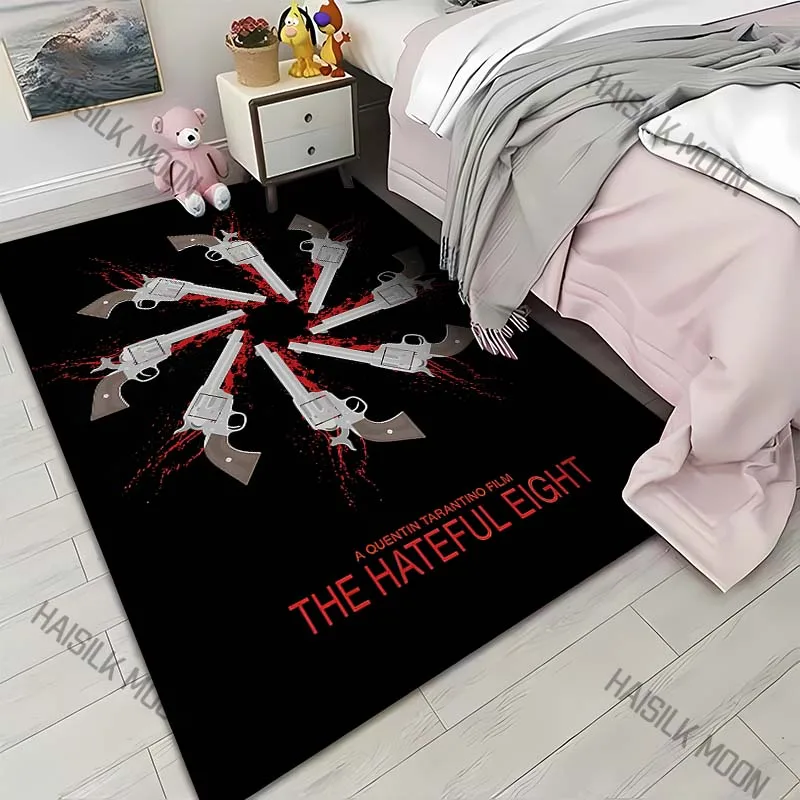 1PC Eight guns with red background Carpet for Living Room Bedroom Sofa Home Decor Rus Non-slip Floor Mat Luxury Gift