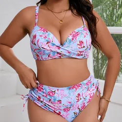 Sexy Bikini Set Plus Size Swimsuit Woman Tankini 2026 Push Up Swimwear Women Bathing Suit Beachwear Two-Piece Swimming Suit 5XL
