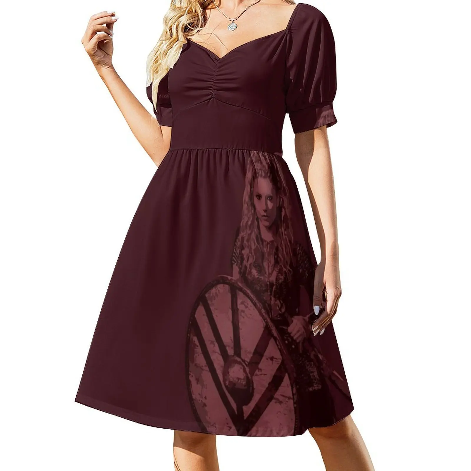 Women's Shield Lagertha Graphic Print Dress - alternate angle