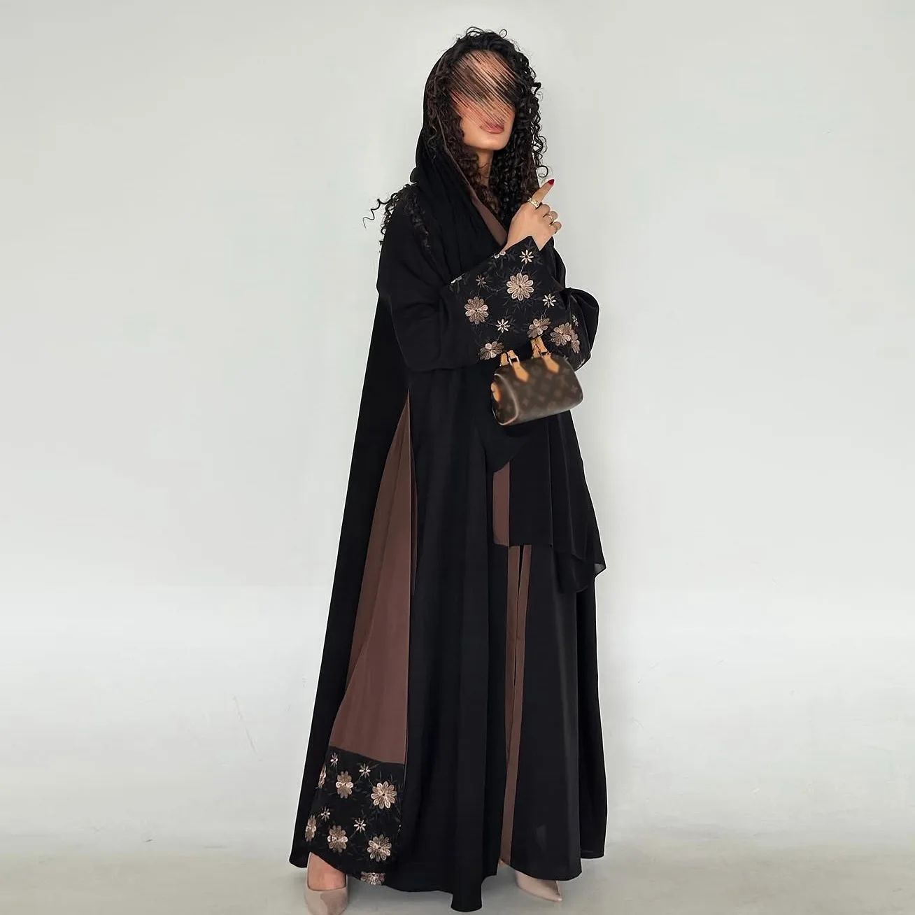 

Eid Embroidered Open Abaya Kimono Dubai Dress for Women Turkey Kaftan Arabic Robe Cardigan Muslim Islamic Clothes Caftan Ramadan