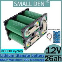 12V 26Ah LTO battery DIY 12V 24V 48V100% original Lishen 20C low-temperature resistant lithium titanate battery+6S balance board