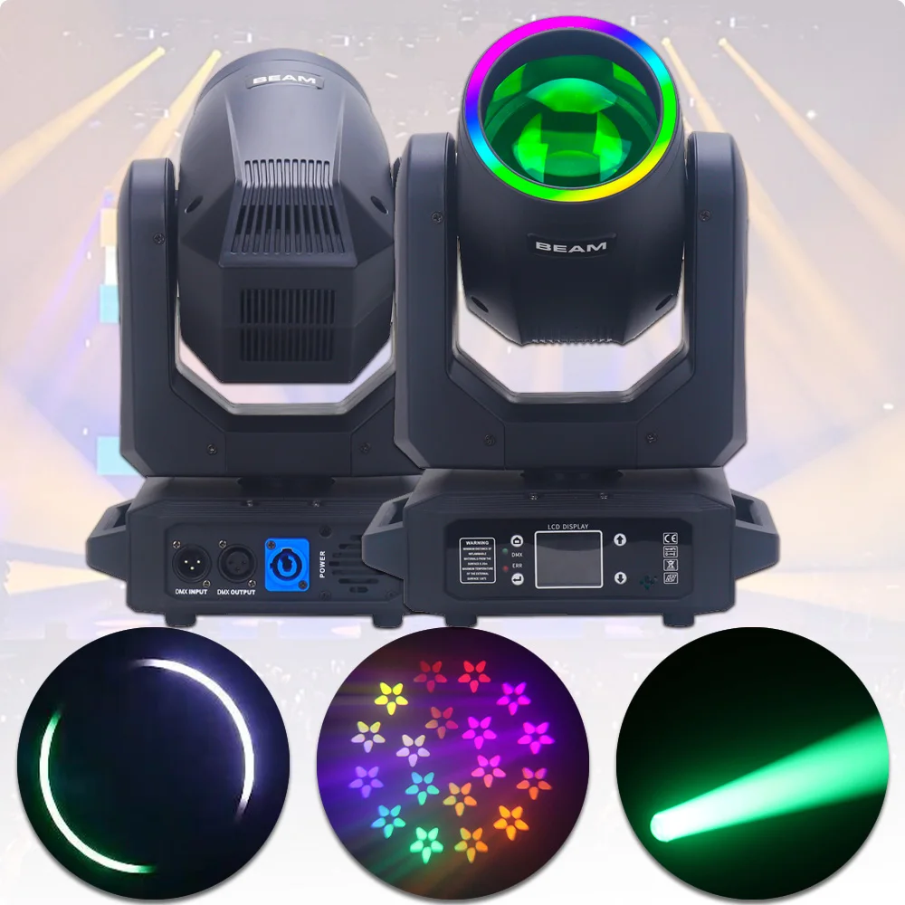 Spot Beam LED 200W Moving Head Light With LED Aperture DJ Disco Concert theater Small Show Stage Equipment Professional Stage