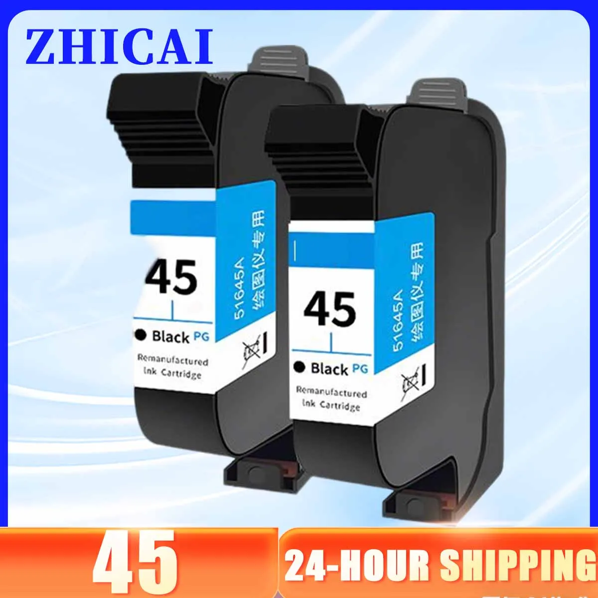 

For HP45 45 HP 45 Ink Cartridge For HP45 Inkjet Plotter Remanufactured Black Inkjet Ink Cartridge For HP 51645A 42ML