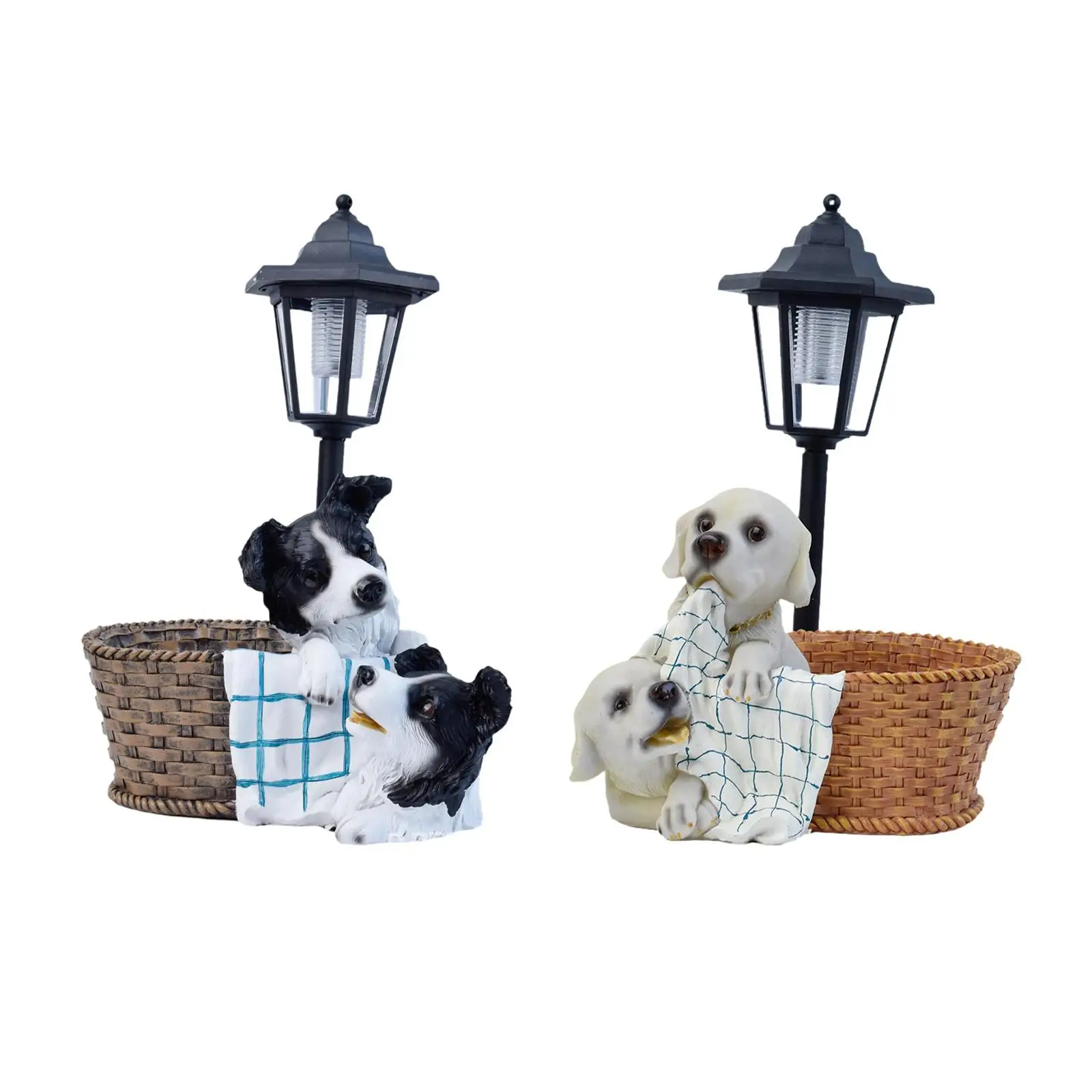 

Solar Light for Outdoor Lovely Farm Dogs Lantern for Backyard Courtyard Gift
