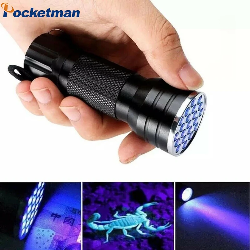 Mini 395nm UV Flashlight LED Medical Detection Light Waterproof Ultraviolet Pocket Torch Blacklight for Stain Detection Lantern