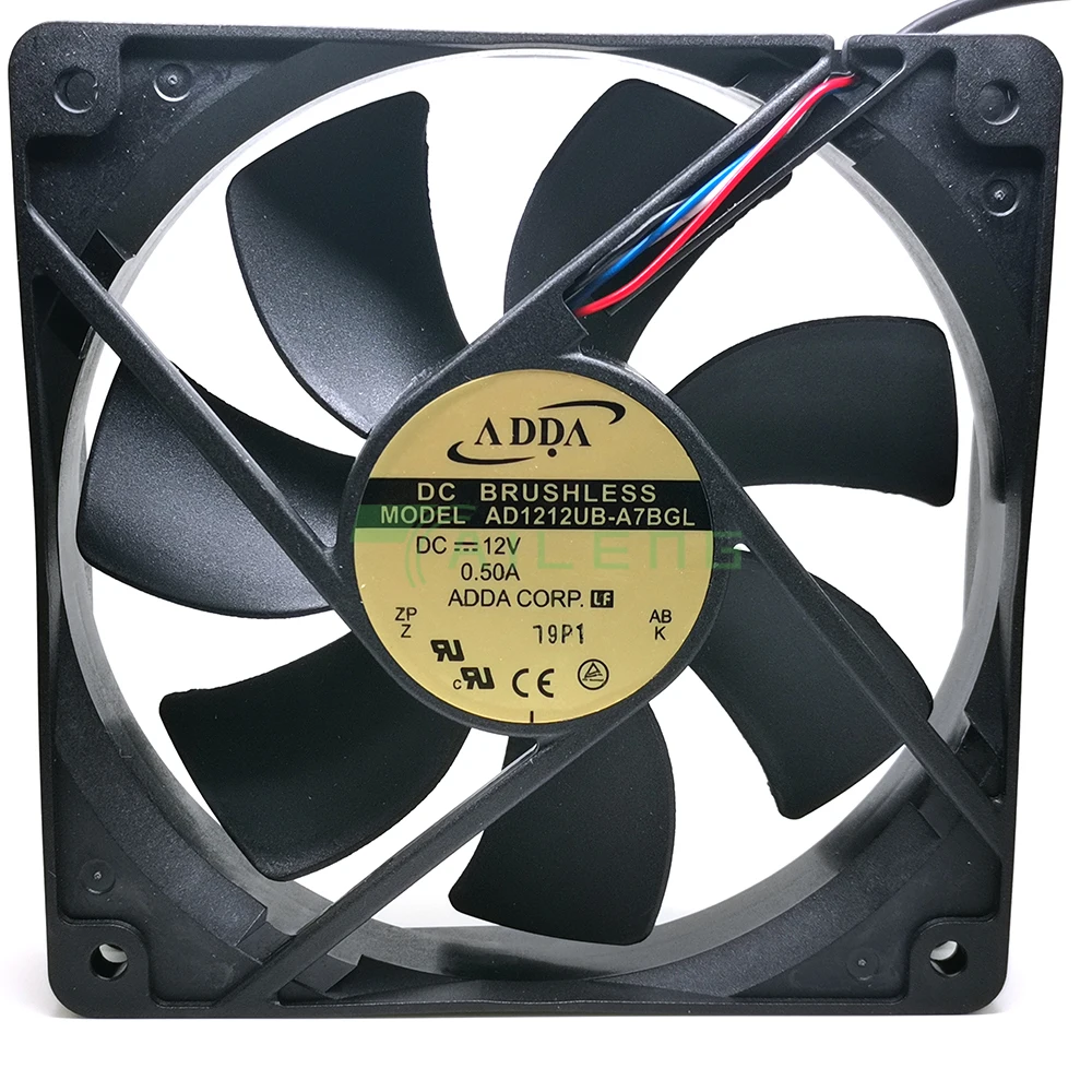 Imagem -05 - Ventilador para Adda Ad1212ub-a7bgl 0.50a dc 12v 12025 12cm Chassi com Temperatura Controlada Ventilador 120 mm x 120 mm x 25 mm Novo