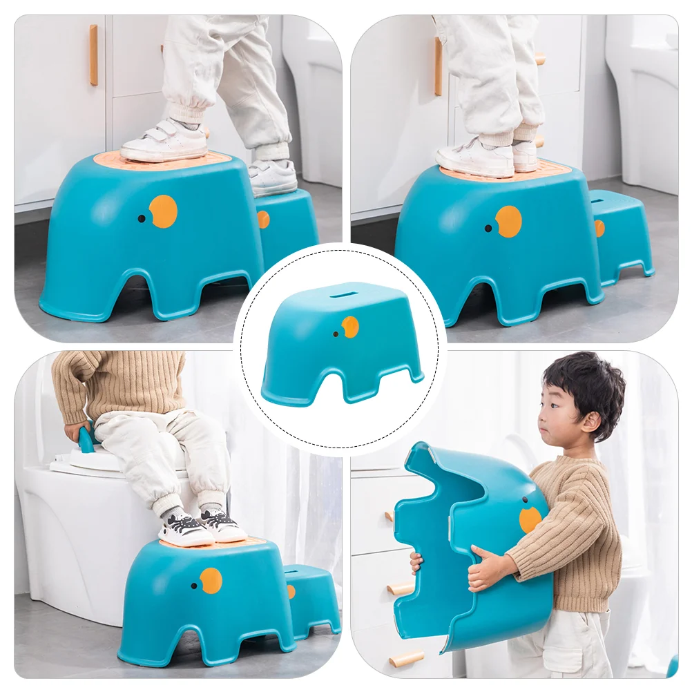 Taburete con escalón para niños, taburete de aprendizaje para bebés, pies antideslizantes, baño de fricción