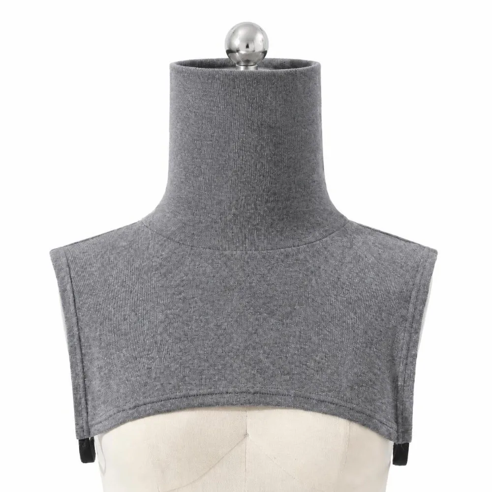 Solid Color Turtleneck Fake Collar Extensions Neck Warmer Mock Neck Cover Detachable Collar Half Top Blouse For Women Men