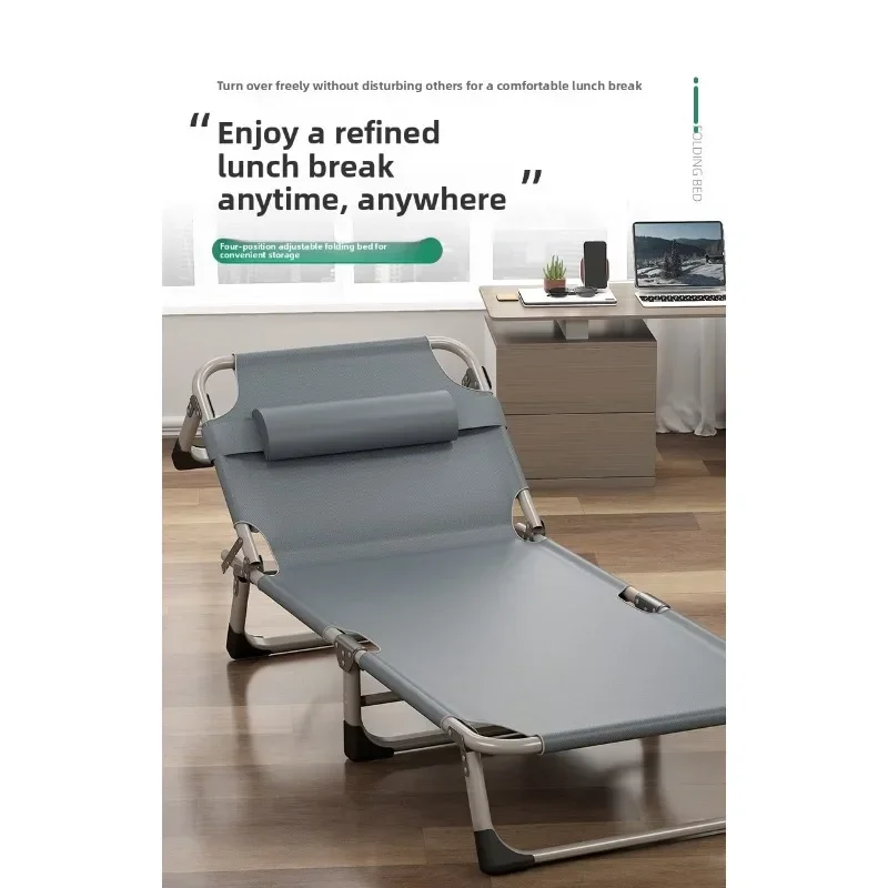 Foldable Single Bed Lightweight Portable for Home Office Outdoor Nap Camp Multi Purpose Lounger Recovery Best Sleep Foldable Bed