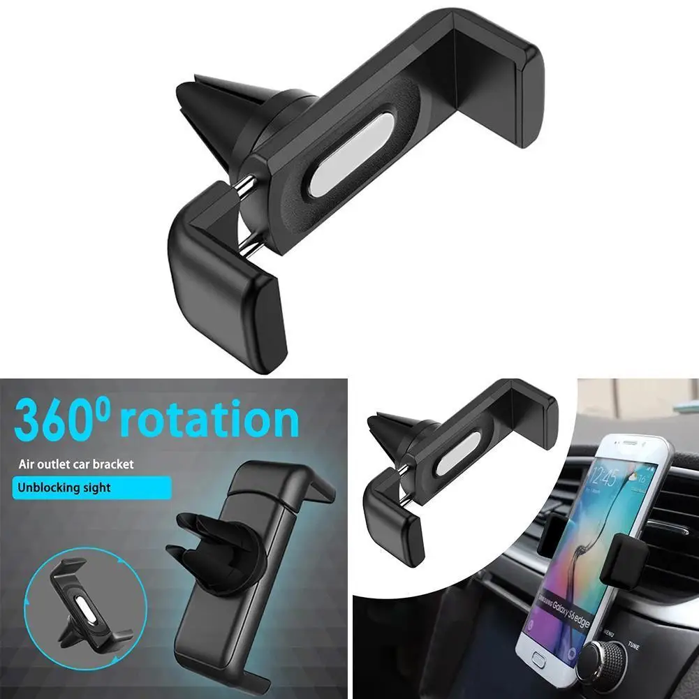 Car Phone Holder Car Air Outlet Mount Clip Interior Car Phone Holder 360 Rotation Holder For IPhone Accessories