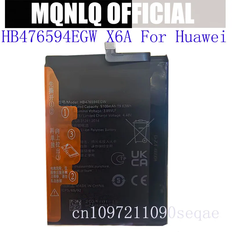 HB476594EGW X6A For Huawei Mobile Phone Replacement 5100mAh Battery
