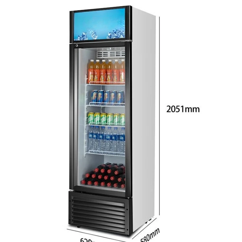 Display cabinet Large capacity supermarket convenience store Beer beverage Refrigerated transparent glass display