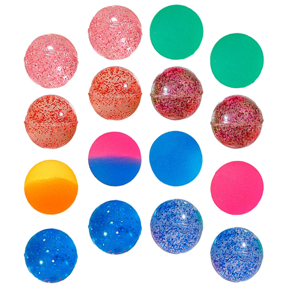 24 Uds bolas hinchables coloridas rebote decorativo elástico Simple niños pequeños goma para