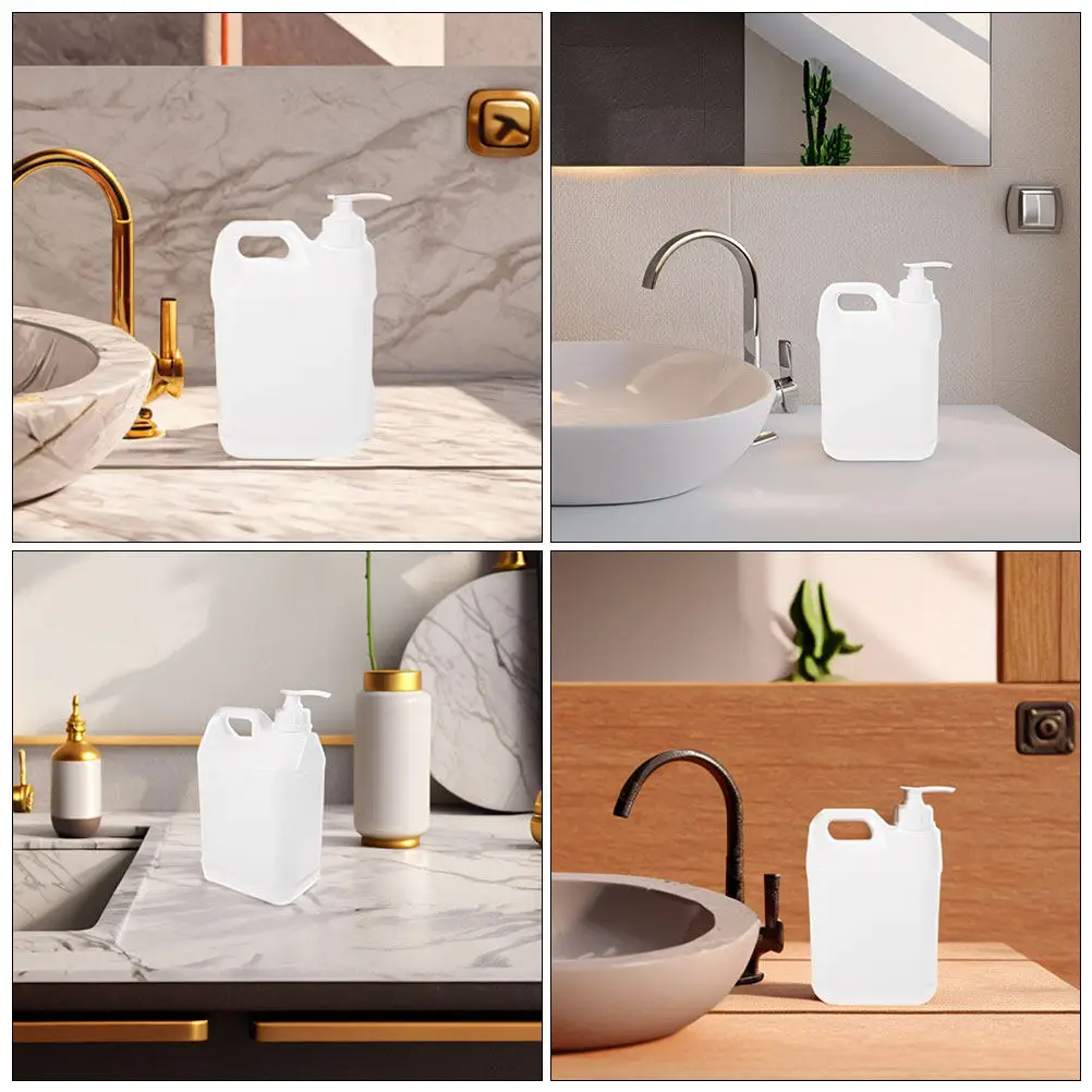 

3L Press-Type Dispenser Bottle for Body Wash Lotion Hand Soap Shampoo Conditioner Reusable Elegant Pump Container for Home Gym