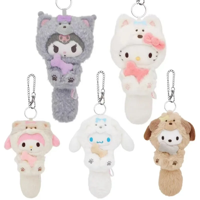 

Плюшевый брелок Sanrio Cinnamoroll My Melody, подвеска для автомобиля, милая кукла-собачка с длинными волосами, украшение для сумки, подарок, Cinnamoroll, Hello Kitty