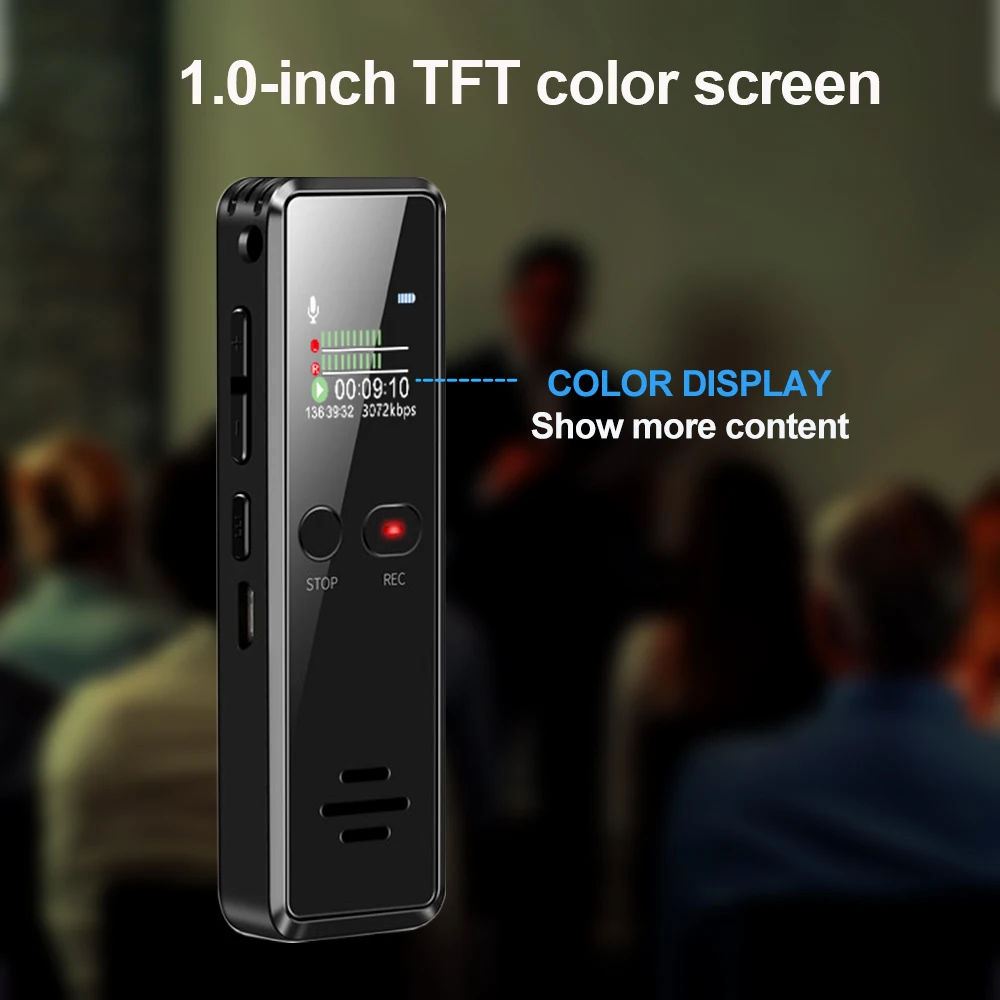 مشغل موسيقى Vandlion V90C MP3 فلاش USB 1.0 بوصة TFT شاشة ملونة OTG وظيفة WAV 3072kbps مسجل HiFi لاجتماع المقابلة #3