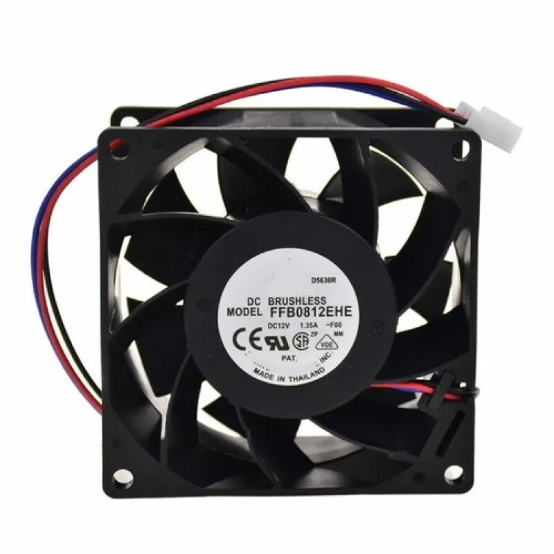 L+ for Axial Cooling fan FFB0812EHE -F00 for Delta Cooler 3pin 8cm 12V 1.35A 80*80*38mm