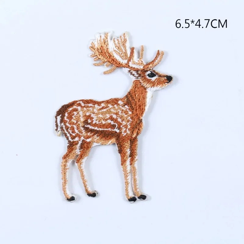 ملصق قماشي مطرز بحافة محروقة راقية، غزال سيكا، قطة، ثعبان الذئب، إكسسوارات ملابس الحيوانات الصغيرة، فتحات شارة