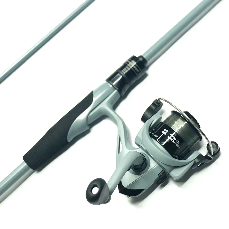 1.83M Two Section FRP Fishing Rod Combination Rotating Reel Fishing Bagging Short Stroke Stick