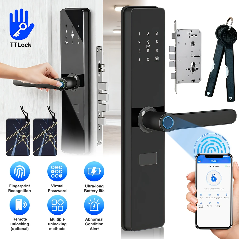 Home Office Immigration - Slimme deurslot TTLock-app Vingerafdruk Wachtwoord RFID-kaart