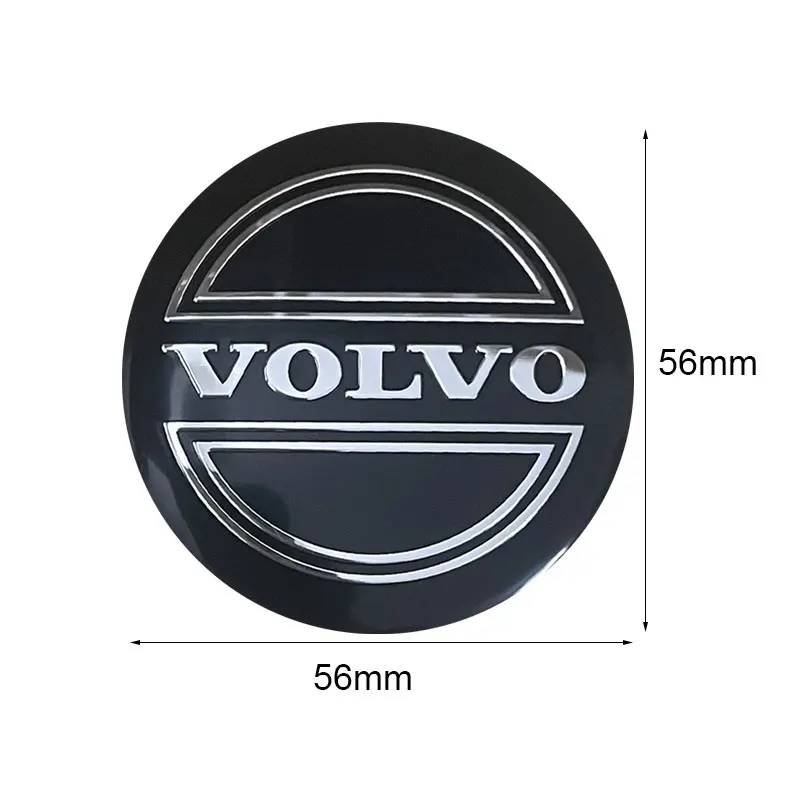 4pcs 56mm Car Wheel Hub Center Stickers Badge Decoration Decal For Volvo XC90 S60 V40 XC60 S80 S40 V70 V50 S90 T6 V60 V90 XC40