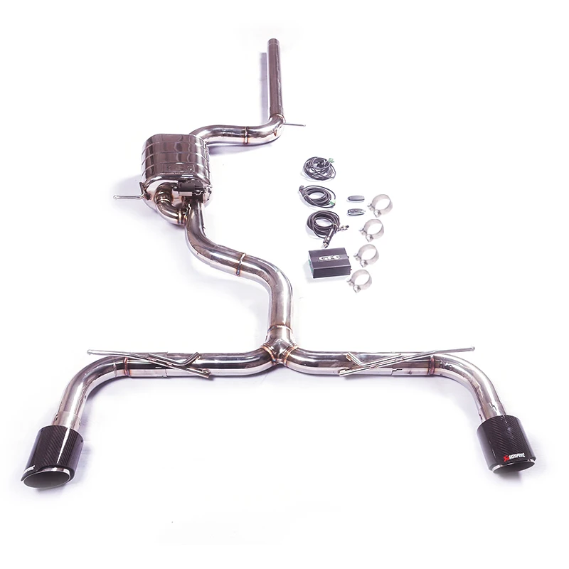 Suitable for Golf 7.5/7.5GTI/8/8GTI series upgraded mid-end valve exhaust dual outlet sports car muffler