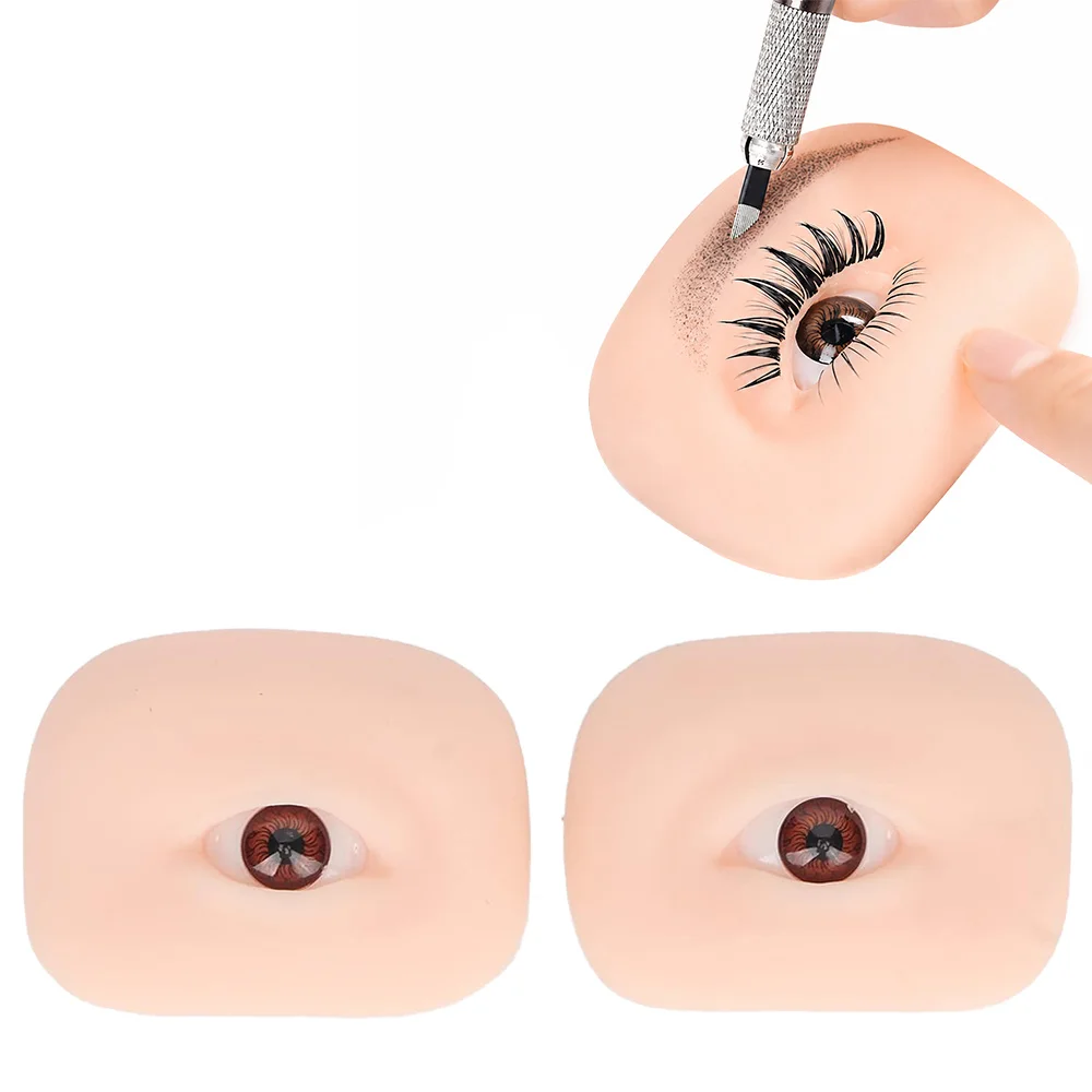 

Eyelash Extension Eye Practice Eyebrow Model Makeup Accessories Silicone 5D For Grafting Eyelashes Teaching Training Tattoo Tool